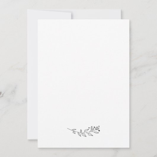 Uitgestelde Huwelijksdatum Wijzigingsbericht Kaart (Achterkant)