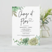 Uitgestelde nota's Wedding Verandering van plannen Kaart (Staand voorkant)