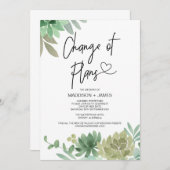 Uitgestelde nota's Wedding Verandering van plannen Kaart (Voorkant / Achterkant)