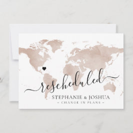 Uitgestelde opnieuw geprogrammeerde trottoirkaart  aankondiging