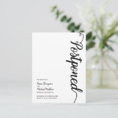 Uitgestelde Script Simple Modern Weddenschap Briefkaart (Staand voorkant)