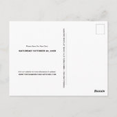 Uitgestelde Script Simple Modern Weddenschap Briefkaart (Achterkant)