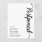 Uitgestelde Script Simple Modern Weddenschap Briefkaart (Voorkant)