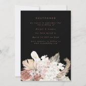 Uitgestelde Terracotta Coral Desert Bohemian Pampa Save The Date (Voorkant)