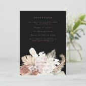 Uitgestelde Terracotta Coral Desert Bohemian Pampa Save The Date (Staand voorkant)