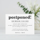 UITGESTELDE TROUW aankaondiging eenvoudige informa Kaart (Staand voorkant)