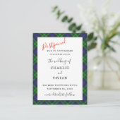 UITGESTELDE TROUW Abercrombie Clan Tartan Plaid Briefkaart (Staand voorkant)