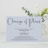 Uitgestelde Trouw Stof Blauw Wijziging van Plannen Kaart (Staand voorkant)