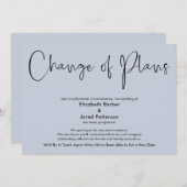 Uitgestelde Trouw Stof Blauw Wijziging van Plannen Kaart (Voorkant / Achterkant)