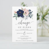 Uitgestelde trouwannonce - Annulering Kaart (Staand voorkant)