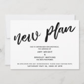 Uitgestelde trouwannouncement "Nieuw plan" Kaart (Voorkant)