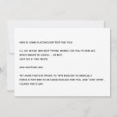 Uitgestelde trouwannouncement "Nieuw plan" Kaart (Achterkant)