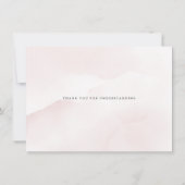 Uitgestelde Trouwdag Aquarel Bleek Roze Roos Kaart (Achterkant)