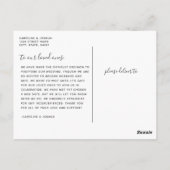 Uitgestelde Trouwdag Herfstbloemen Nieuwe Datum Briefkaart (Achterkant)