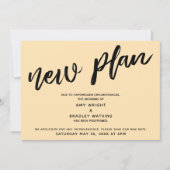 Uitgestelde Trouwdag Nieuwe Planning Perzik Aankon Kaart (Voorkant)