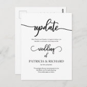 Uitgestelde trouwdatum aankondiging Elegant Briefkaart (Voorkant / Achterkant)