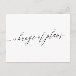 Uitgestelde Trouwdatum Met Fijne Kalligrafie Aankondigingskaart