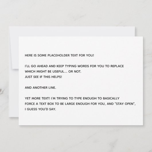 Uitgestelde trouwdatum "Nieuw plan" Kaart (Achterkant)