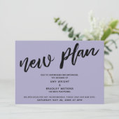 Uitgestelde Trouwdatum Nieuwe Uitgave Stof Blauw W Kaart (Staand voorkant)