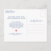 Uitgestelde Trouwdatum Regenboem Bloemen Aankondigingskaart (Achterkant)