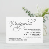 Uitgestelde trouwdatumaankondiging kaart (Staand voorkant)