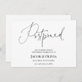 Uitgestelde trouwdatumaankondiging kaart (Voorkant / Achterkant)