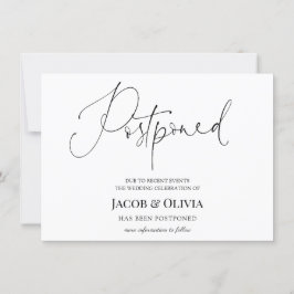 Uitgestelde trouwdatumaankondiging kaart