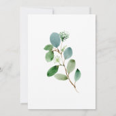 Uitgestelde trouwkaart Elegante Eucalyptus Kaart (Achterkant)
