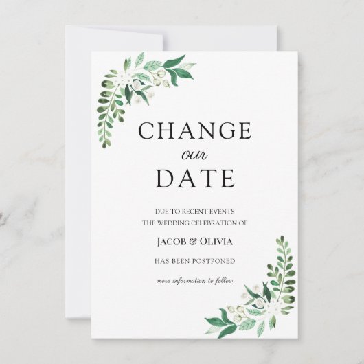 Uitgestelde Trouwkaart Kaart (Voorkant)