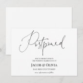 Uitgestelde trouwkaart kaart (Voorkant / Achterkant)