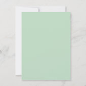 Uitgestelde Trouwkaart met Groene Accenten Kaart (Achterkant)