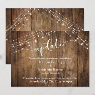 Uitgestelde Trouwupdate, Rustiek Hout & Lichten Kaart
