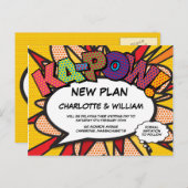 Uitgestelde verandering van de datum moderne leuke aankondigingskaart (Voorkant / Achterkant)