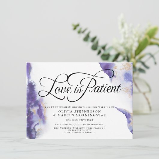 Uitgestelde Waterverf Paars Agate Kaart (Staand voorkant)