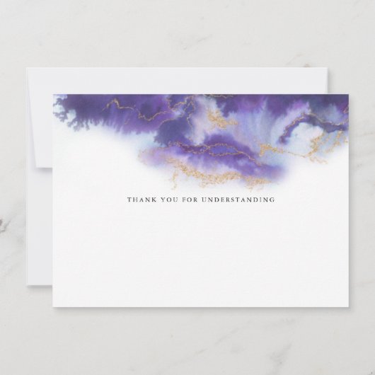 Uitgestelde Waterverf Paars Agate Kaart (Achterkant)