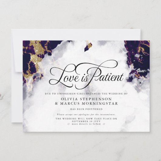 Uitgestelde weddenschap Deep Amethyst Waterverf Ge Kaart (Voorkant)