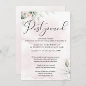 Uitgestelde weduwnaar Waterverf Bleek Blush Pink Kaart (Voorkant / Achterkant)