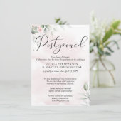 Uitgestelde weduwnaar Waterverf Bleek Blush Pink Kaart (Staand voorkant)