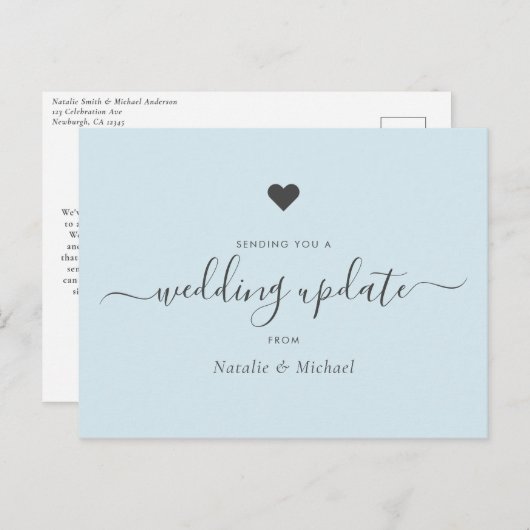 Uitgestelde weduwschap Bijwerken Elegant Script Li Briefkaart (Voorkant / Achterkant)