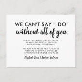 Uitgestelde wijziging van datum kan niet zeggen da aankondigingskaart (Voorkant)