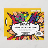 Uitgestelde wijziging van de datum stripboek LOVE Aankondigingskaart (Voorkant / Achterkant)