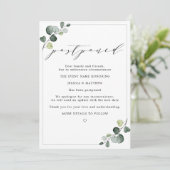 Uitgestelde wijziging van plannen Eucalyptus Weddi Aankondiging (Staand voorkant)