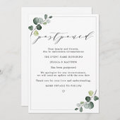 Uitgestelde wijziging van plannen Eucalyptus Weddi Aankondiging (Voorkant / Achterkant)