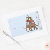Uitgestorven dier feestdag rechthoekige sticker (Envelop)