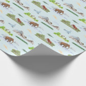 Uitgestorven dier toile cadeaupapier (Hoek)