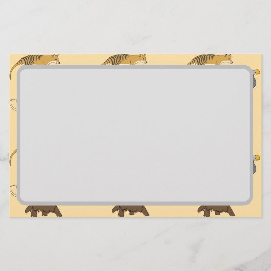Uitgestorven dieren briefpapier (Voorkant)