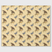Uitgestorven dieren cadeaupapier (Vlak)