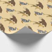 Uitgestorven dieren cadeaupapier (Hoek)