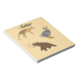 Uitgestorven dieren notitieblok