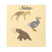 Uitgestorven dieren notitieblok (Voorkant)